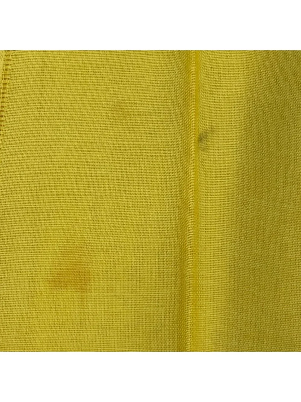 VTG Linen Cloth Napkins Set of 12 Butter Yellow (READ) 16